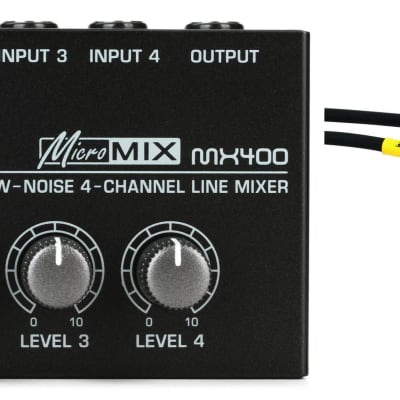 Behringer Micromix MX400 Line Mixer  Bundle with Pro Co EG-15 Excellines Straight to Straight Instrument Cable - 15 foot image 1