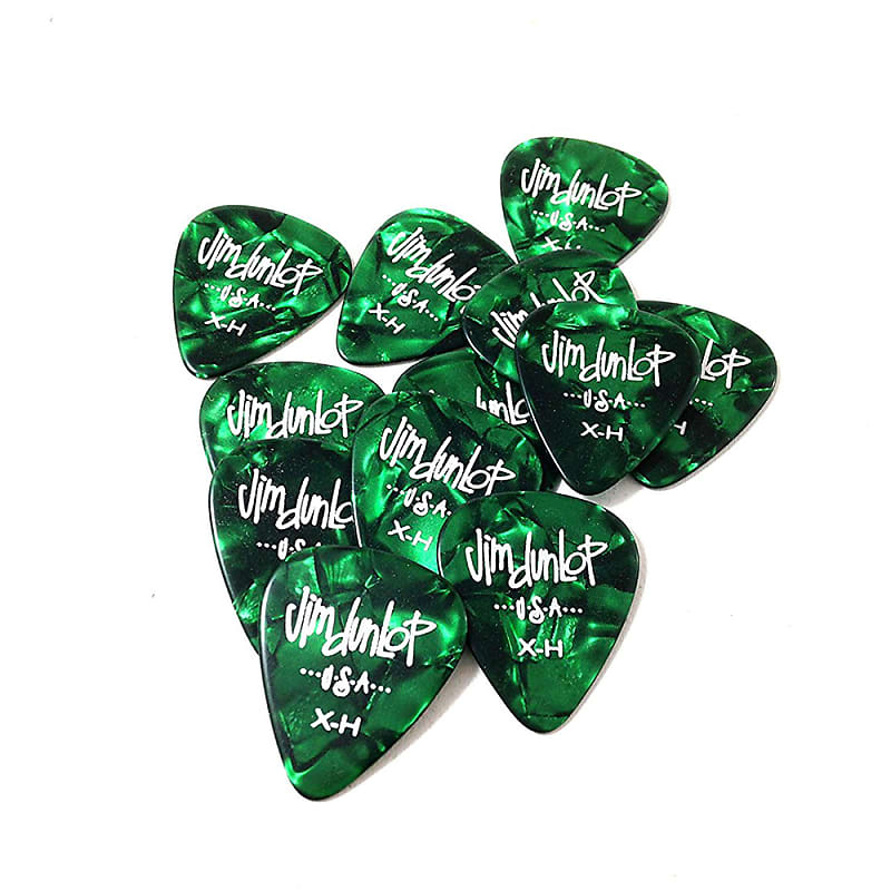 Dunlop 483P12XH Celluloid Pearloid Extra Heavy Guitar Picks (12-Pack) image 1
