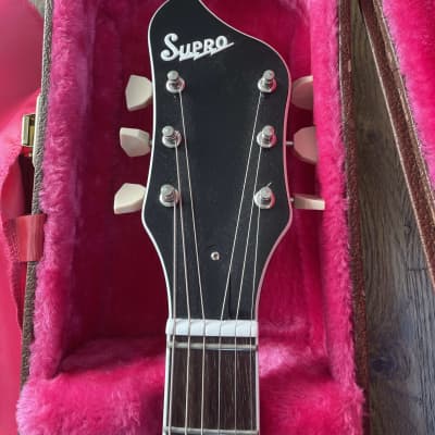Supro 1575JB Black Holiday Americana Series Electric Guitar 2017 - Jet Black image 8