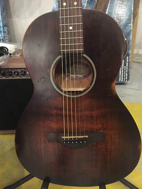 Ibanez AVN4 VMS Artwood Vintage Series Parlor Acoustic Guitar Vintage Mahogany Sunburst image 1