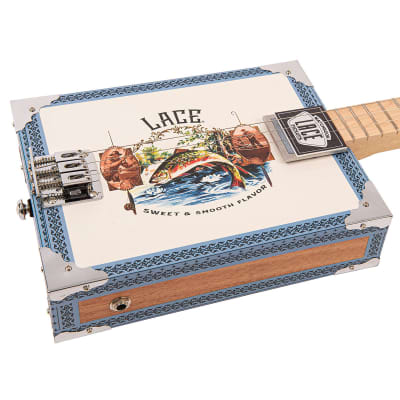 Lace Cigar Box Electric Guitar ~ 3 String ~ Gone Fishin' image 5