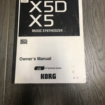 Korg X5D  X5  owner manual
