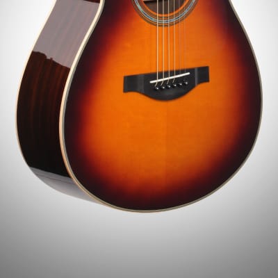 Yamaha LSTA TransAcoustic Acoustic-Electric Guitar (with Gig Bag), Brown Sunburst image 4