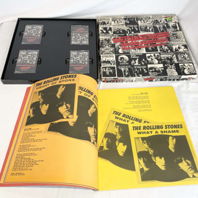 Lot of 2 Used Vinyl LP Records + Lot of 4 Used Cassette Accordion Set - The Best Of The Rolling Stones - singles collection  the London Years image 2