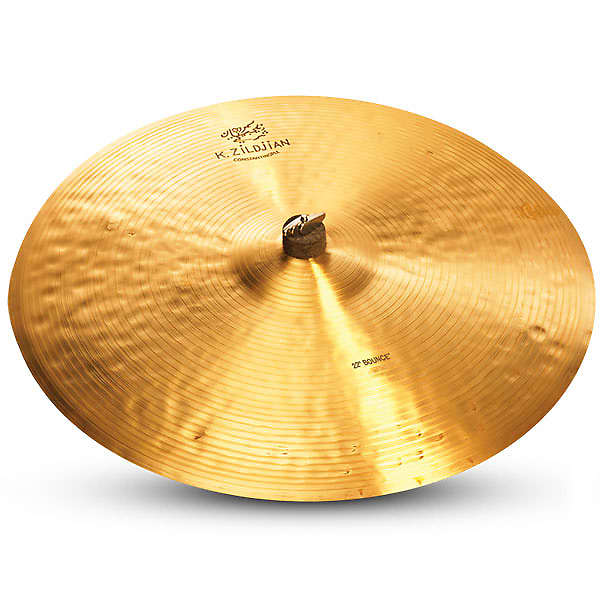 Zildjian K1114 22" K Zildjian Series Constantinople Bounce Ride Medium Thin Drumset Cast Bronze Cymbal with Dark/Mid Sound and Large Bell Size image 1