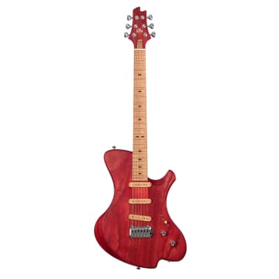 o3 Guitars Xenon - Intense Red Satin - Hand Made by Alejandro Ramirez - Custom Boutique Electric Guitar image 6
