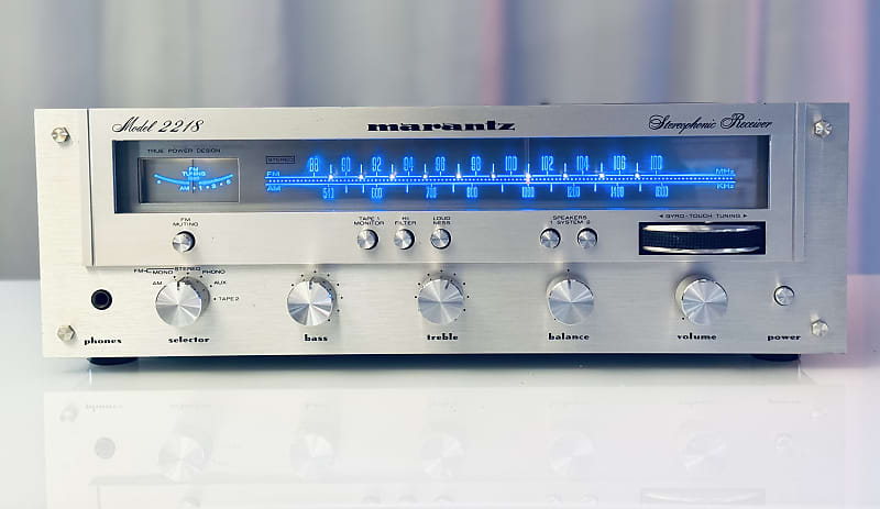 RARE Vintage Marantz 2218 AM/FM Stereo Receiver - Serviced + Cleaned + LED  			