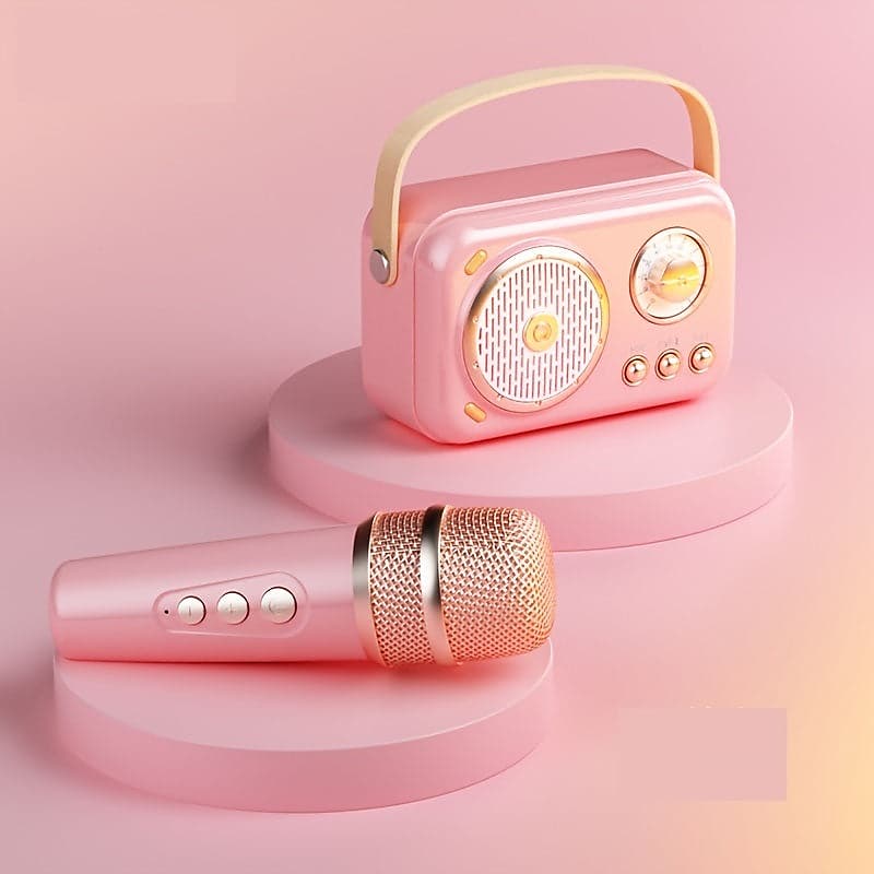 Portable buy KTV Speaker With Microphone Set,Retro BT Speaker With Home Karaoke