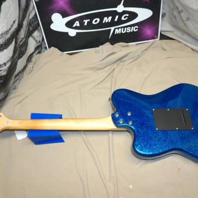 Fernandes Native Electric Guitar Blue Sparkle with generic Gig Bag image 4