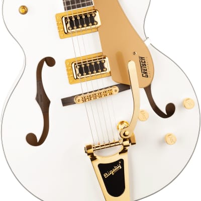 Gretsch G5422TG Electromatic Classic Hollow Body Double-Cut with Bigsby and Gold Hardware, Laurel Fingerboard, Snowcrest White image 3