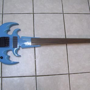 Bass guitar, headless and fretless. BL55 2014 Blue image 1