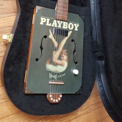 Final PRICE DROP - Daddy Mojo 6-String Cigar Box Guitar – Playboy Series with Hard Case image 13
