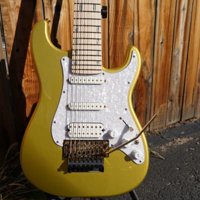 ESP LTD SIGNATURE SERIES JRV-8 - Metallic Gold Javier Reyes 8-String Electric Guitar w/ Case (2023) image 5