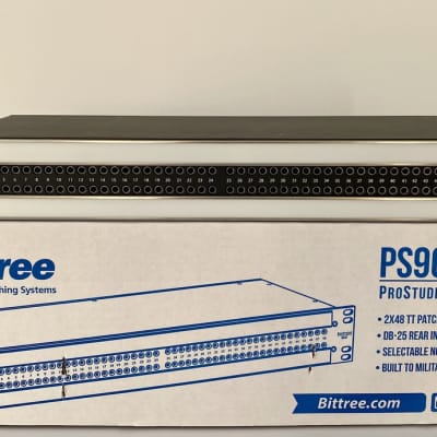 Bittree ProStudio 9625F 2x48 96 Point TT Patchbay  With Set of TT Cables Included image 1