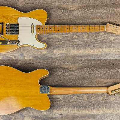 MyDream Partcaster Custom Built - Honey Gold Ash Chambered Alder Tapped Coil image 1