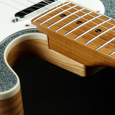 Suhr Eddie's Guitars Exclusive Custom Classic T Roasted - Ice Blue Sparkle image 20