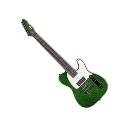 ESP LTD SCT-607B Stephen Carpenter Signature 7-String Baritone Electric Guitar - Green Sparkle image 4