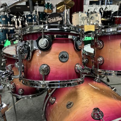 DW Collectors series "Specialty lacquer" 5 piece/hd 2015 - Natural/Majenta Purple Burst image 2