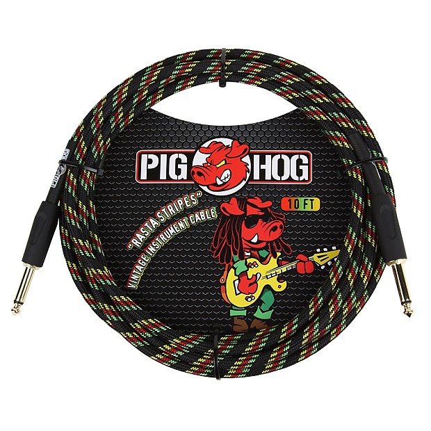 Pig Hog PCH10RA Vintage Series 1/4" TS Instrument Cable - 10' image 1