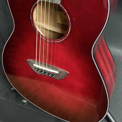 Yamaha CSF1MCRB Parlor Acoustic-Electric Guitar Crimson Red Burst w/ Gig Bag image 7