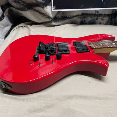 B.C. Rich NJ Series Eagle Guitar - electronics modified - Red image 7