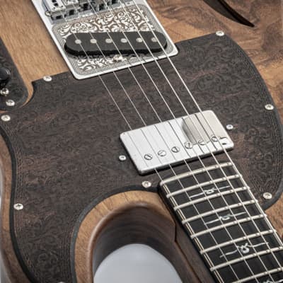 Mithans Guitars T° roots walnut  boutique hand-made guitar image 4