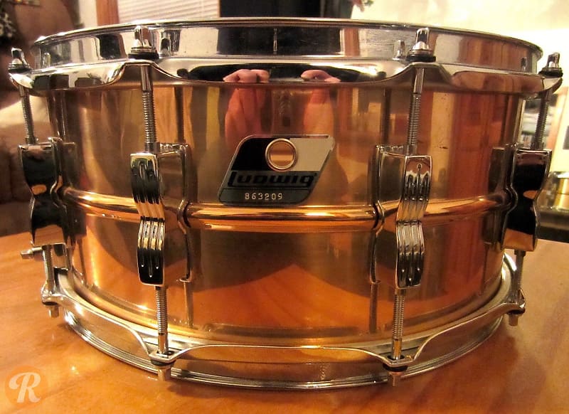 Ludwig 6.5x14" LM306 Rocker Bronze Snare Drum image 4