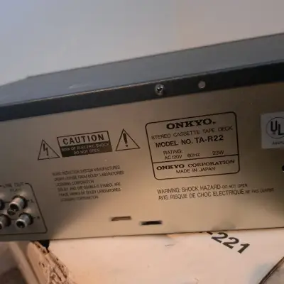 Onkyo Ta-r22 Cassette Deck Parts Or Repair image 4