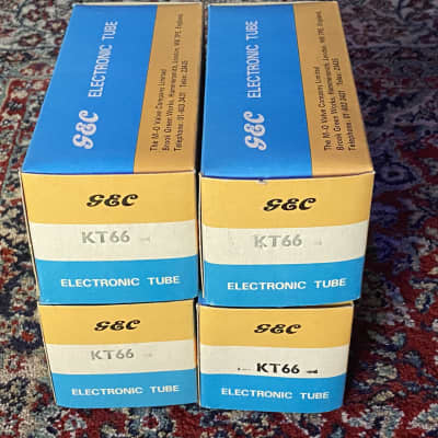 NOS New Old Stock / New in Box GEC KT66 (CV1075) Matched QUAD from 1970's UK Made image 1