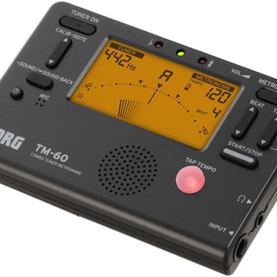 Korg TM60C Combo Tuner Metronome With Contact Microphone, Black image 3