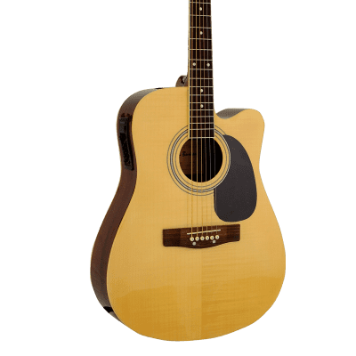 Glen Burton GA204CE-NT Spruce Top Cutaway Mahogany Neck 6-String Acoustic-Electric Guitar - Natural for sale