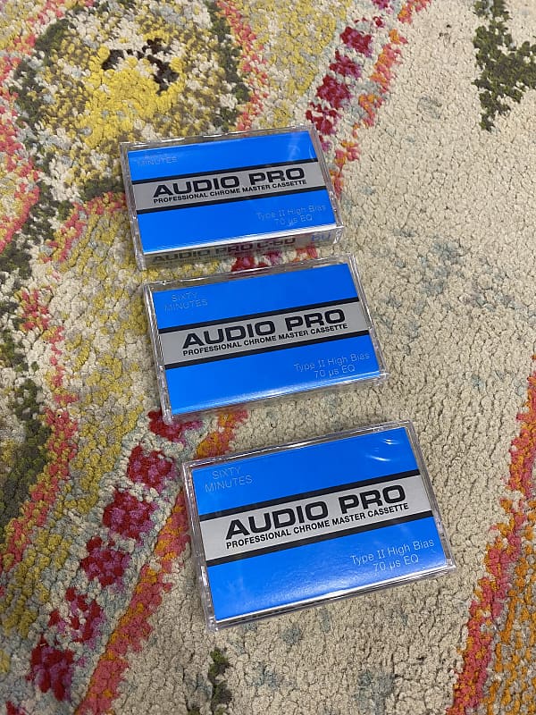 Audio Pro Professional Chrome Master Cassette Tapes 3pk Blue Reverb 5628