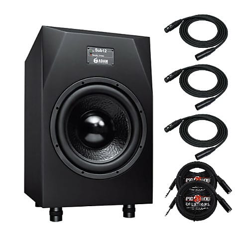 ADAM Audio A77H 7-inch Powered Studio Monitor Pair with Sub12 12 inch  Powered Studio Subwoofer