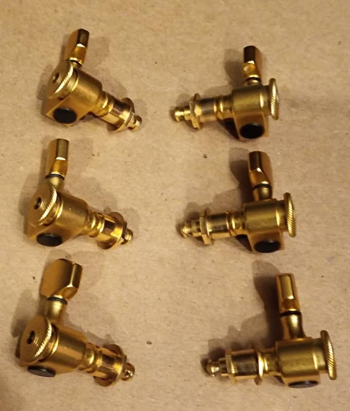 Sperzel Locking Tuners, 3×3, Gold Finish | Reverb