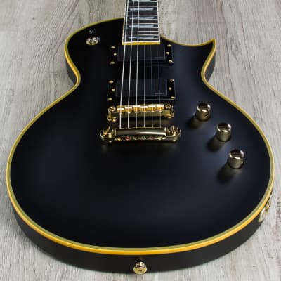 ESP LTD EC-1000 Guitar, Macassar Ebony Fretboard, Vintage Black image 9