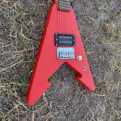 First Act ME279 Red Mini Flying V Electric Guitar 3/4 size image 3