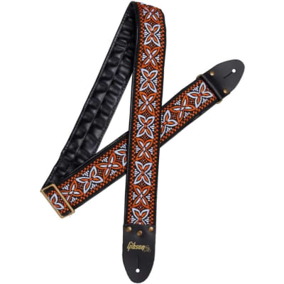 Gibson Printed Guitar Strap, The Orange Lily for sale
