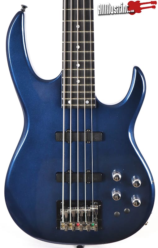 1995 Carvin LB75 5String Metallic Blue Electric Bass Guitar Reverb
