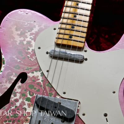 2018 Fender Custom Shop Limited Edition 50's Thinline Telecaster Relic-Pink Paisley. image 4
