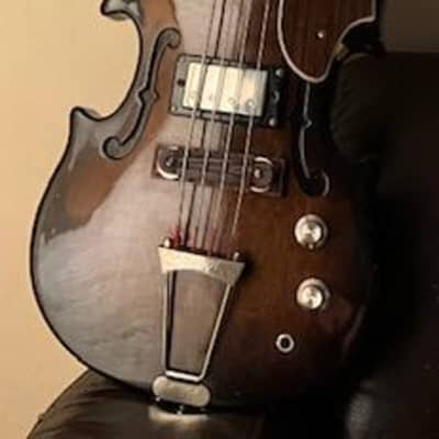 Zenta Violin Bass Guitar 1960s - brown for sale