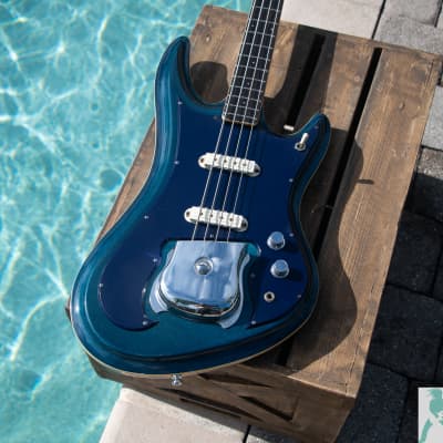 Vintage 1960's Guyatone EB-9 Sharp 5 Bass - Blue Sparkle w | Reverb