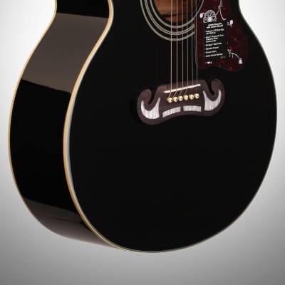 Epiphone J-200 EC Studio Acoustic-Electric Guitar, Black image 3