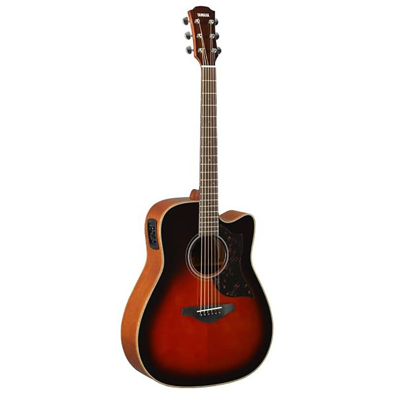 Yamaha A1M Acoustic-Electric Guitar, Mahogany Back & Sides, Tobacco Brown Sunburst image 1