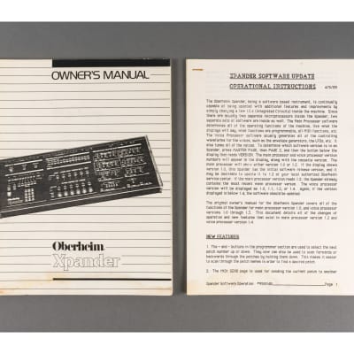 Oberheim Xpander Owner's Manual [USED]