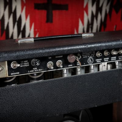1964 Fender Vibroverb "Blackface" Stevie Ray Vaughan Owned image 4