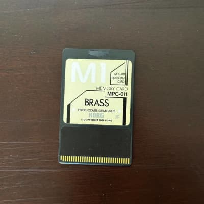 Korg Korg M1 MPC-011 "Brass" Program Card 1989 - Black / Beige
