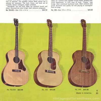 Harmony Sovereign TG1201 1960s Natural All Original Parts - Original Case - Incredible Sound! image 24