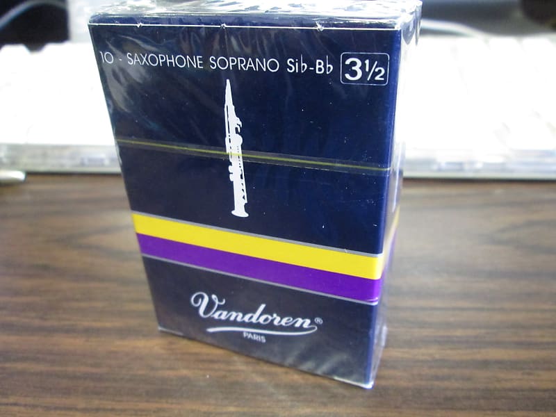 Vandoren SR2035 Traditional Soprano Saxophone Reeds - Strength 3.5 (Box of 10) NOS image 1
