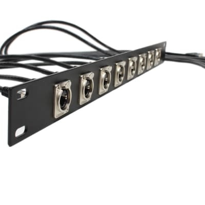 Elite Core EC-EBO-8 8 Channel EtherCon Breakout 1U Rack Case Panel with Cables image 1