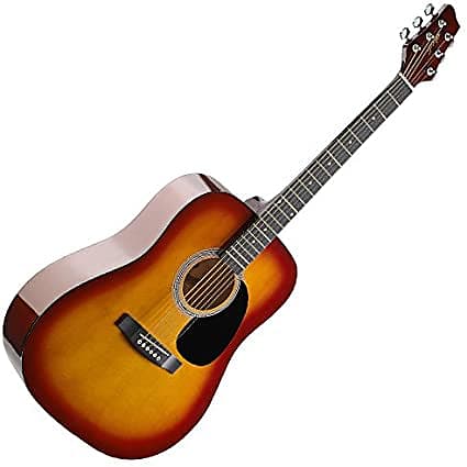 Stagg SW201CS Dreadnought Acoustic Guitar with Steel Strings - Cherryburst image 1